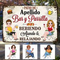 Personalized Family Patio Spanish Metal Sign JR183 95O53 thumb 1