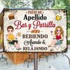 Personalized Family Patio Spanish Metal Sign JR183 95O53 1