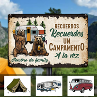 Personalized Outdoor Spanish Camping Metal Sign JR179 30O24 thumb 1
