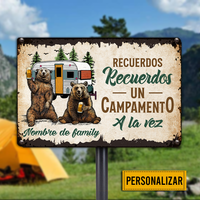 Personalized Outdoor Spanish Camping Metal Sign JR179 30O24 thumb 1