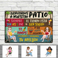 Personalized Outdoor Spanish Patio Metal Sign JR1810 95O23 thumb 1