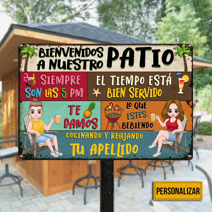 Personalized Outdoor Spanish Patio Metal Sign JR1810 95O23 1