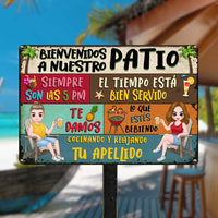 Personalized Outdoor Spanish Patio Metal Sign JR1810 95O23 thumb 1