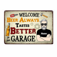 Personalized Garage Beer Metal Sign JR173 26O58 thumb 1