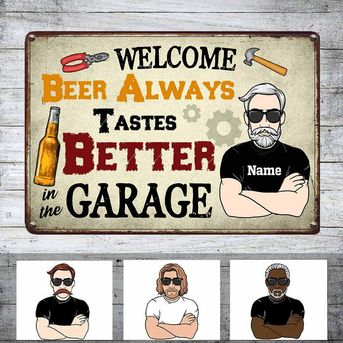 Personalized Garage Beer Metal Sign JR173 26O58 1