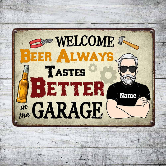 Personalized Garage Beer Metal Sign JR173 26O58 1