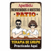 Personalized Outdoor Spanish Patio Group Therapy Metal Sign JR243 95O47 1