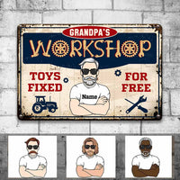 Personalized Garage Grandpa Metal Sign JR175 26O57 thumb 1