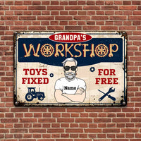Personalized Garage Grandpa Metal Sign JR175 26O57 thumb 1