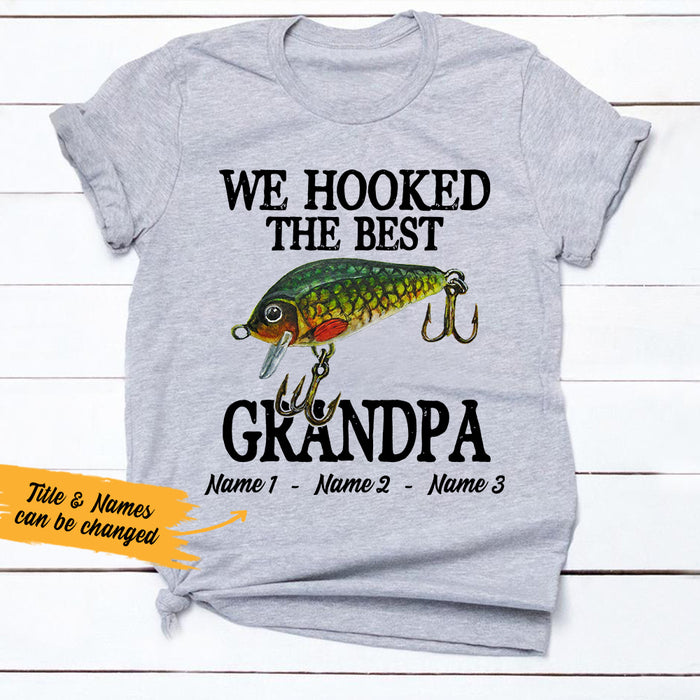 Personalized Fishing Dad Grandpa T Shirt MY142 95O36 1