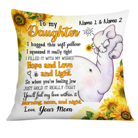 Personalized Elephant Daughter Granddaughter Pillow JR171 26O24 thumb 1