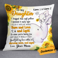 Personalized Elephant Daughter Granddaughter Pillow JR171 26O24 thumb 1