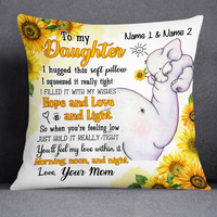 Personalized Elephant Daughter Granddaughter Pillow JR171 26O24 thumb 1