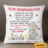 Personalized Elephant Daughter Granddaughter Hug This Pillow JR174 85O57 thumb 1