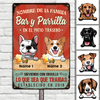 Personalized Outdoor Spanish Backyard Bar And Grill Dog Metal Sign JR1710 23O24 1