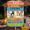 Personalized Outdoor Spanish Patio Dog Metal Sign JR195 23O23 1