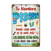Personalized Outdoor Spanish Pool Metal Sign JR185 95O36 1