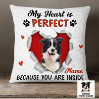 Personalized Photo Dog Owner My Heart Pillow JR173 95O23 thumb 1