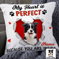 Personalized Photo Dog Owner My Heart Pillow JR173 95O23 thumb 1