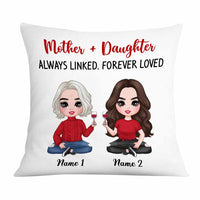 Personalized Mother Daughter Love Pillow JR182 85O58 thumb 1