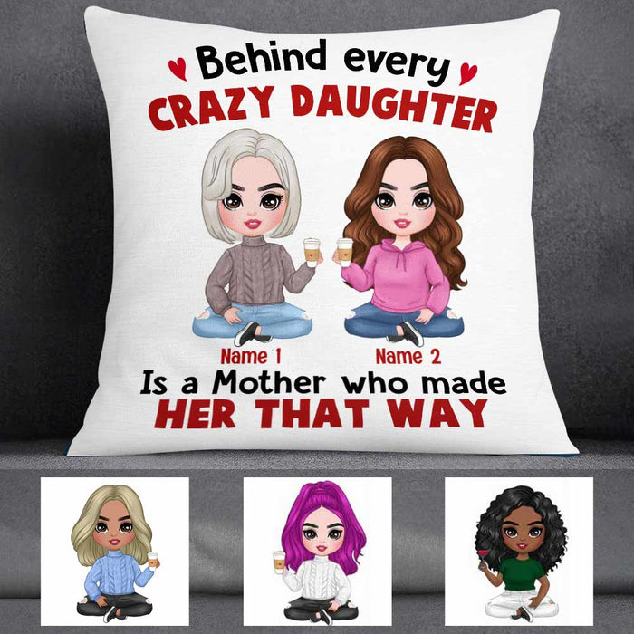 Personalized Mother Daughter Love Pillow JR189 30O57 1