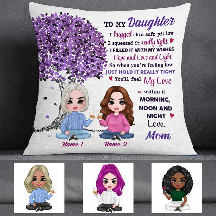 Personalized Mother Daughter Love Pillow JR185 30O57 1