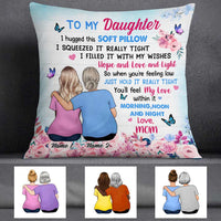 Personalized Mother Daughter Love Pillow JR187 95O57 thumb 1