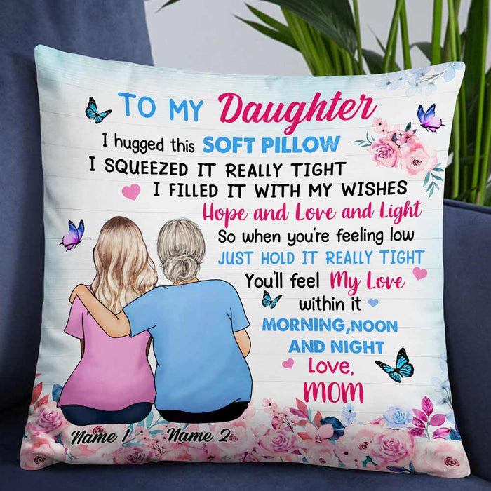 Personalized Mother Daughter Love Pillow JR187 95O57 1