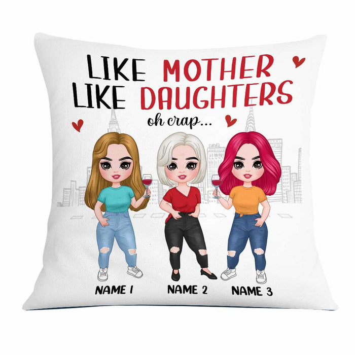 Personalized Like Mother Daughter Love Pillow JR189 95O23 1