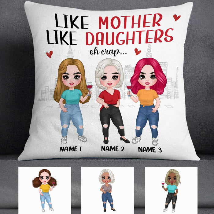 Personalized Like Mother Daughter Love Pillow JR189 95O23 1
