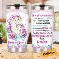 Personalized Unicorn Granddaughter Hug This Steel Tumbler JR71 81O34 thumb 1