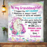 Personalized Unicorn Granddaughter Hug This Blanket JR71 81O34 thumb 1