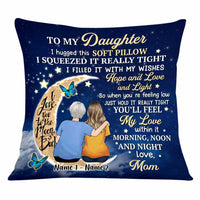 Personalized Mother Daughter Love Moon Pillow JR181 81O34 thumb 1