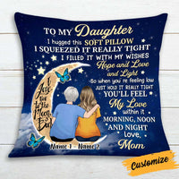 Personalized Mother Daughter Love Moon Pillow JR181 81O34 thumb 1