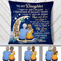 Personalized Mother Daughter Love Moon Pillow JR181 81O34 thumb 1