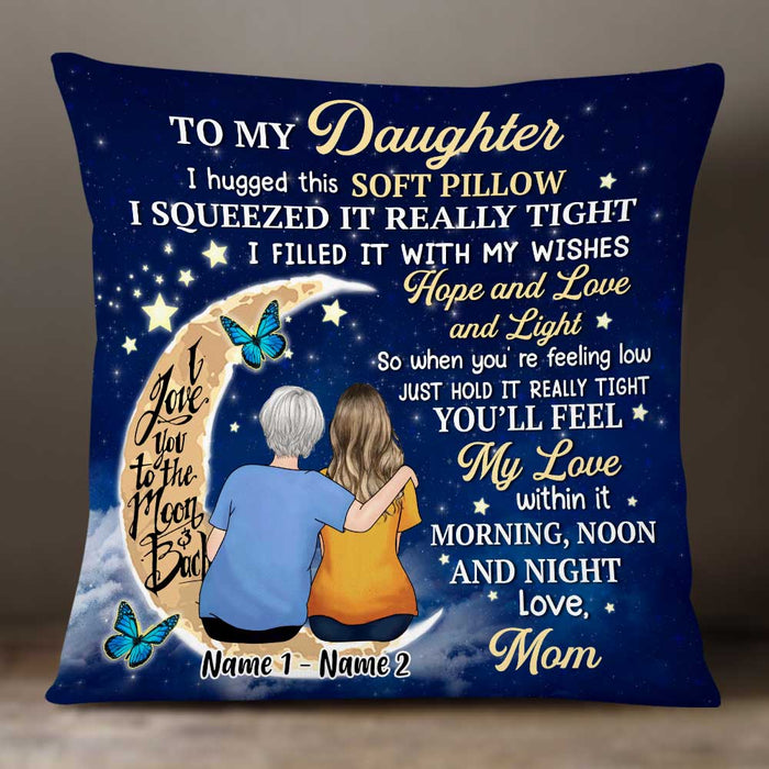 Personalized Mother Daughter Love Moon Pillow JR181 81O34 1
