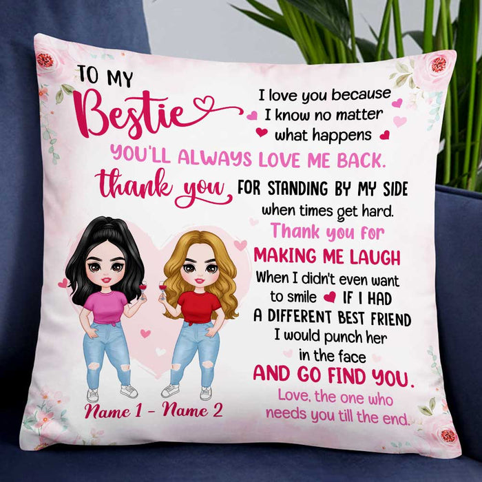 Personalized Friends Icon Thank You Pillow JR182 81O47 1