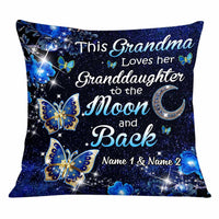 Personalized Butterfly Mom Grandma Granddaughter Grandson Pillow JR183 81O34 thumb 1