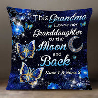 Personalized Butterfly Mom Grandma Granddaughter Grandson Pillow JR183 81O34 thumb 1