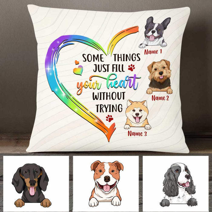 Personalized Dog Owner Heart Pillow JR184 95O47 1