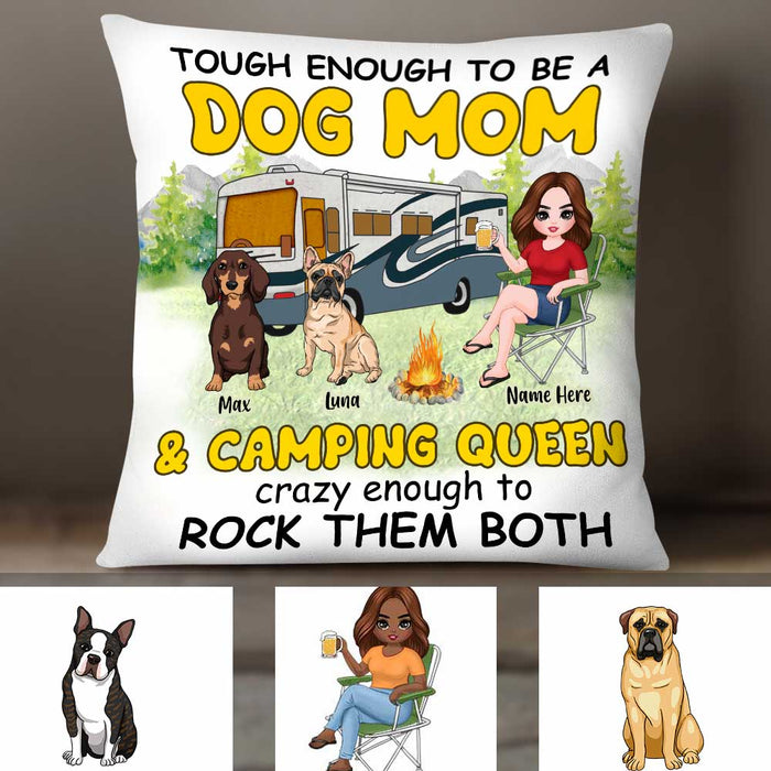 Personalized Love Camping Dog Mom Pillow JR192 85O34 1