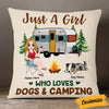 Personalized Just A Girl Who Love Camping Dog Mom Pillow JR194 85O53 1