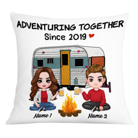Personalized Camping Couple Pillow JR195 85O53 thumb 1