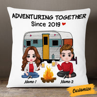 Personalized Camping Couple Pillow JR195 85O53 thumb 1