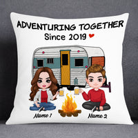 Personalized Camping Couple Pillow JR195 85O53 thumb 1
