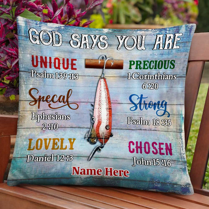 Personalized Love Fishing Pillow JR193 30O47 1