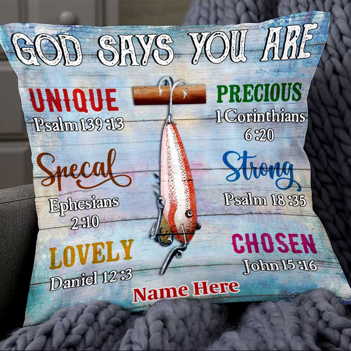 Personalized Love Fishing Pillow JR193 30O47 1