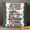 Personalized Love Fishing Jesus Pillow JR197 95O36 1