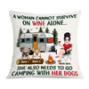 Personalized Love Camping With Dog Pillow JR194 95O36 1