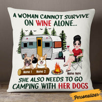 Personalized Love Camping With Dog Pillow JR194 95O36 thumb 1